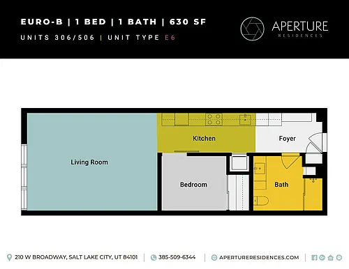 Floor plan 1x1 Euro-B
