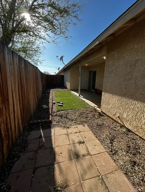 Private fenced rear yard