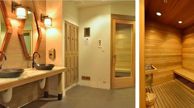 Locker room and sauna