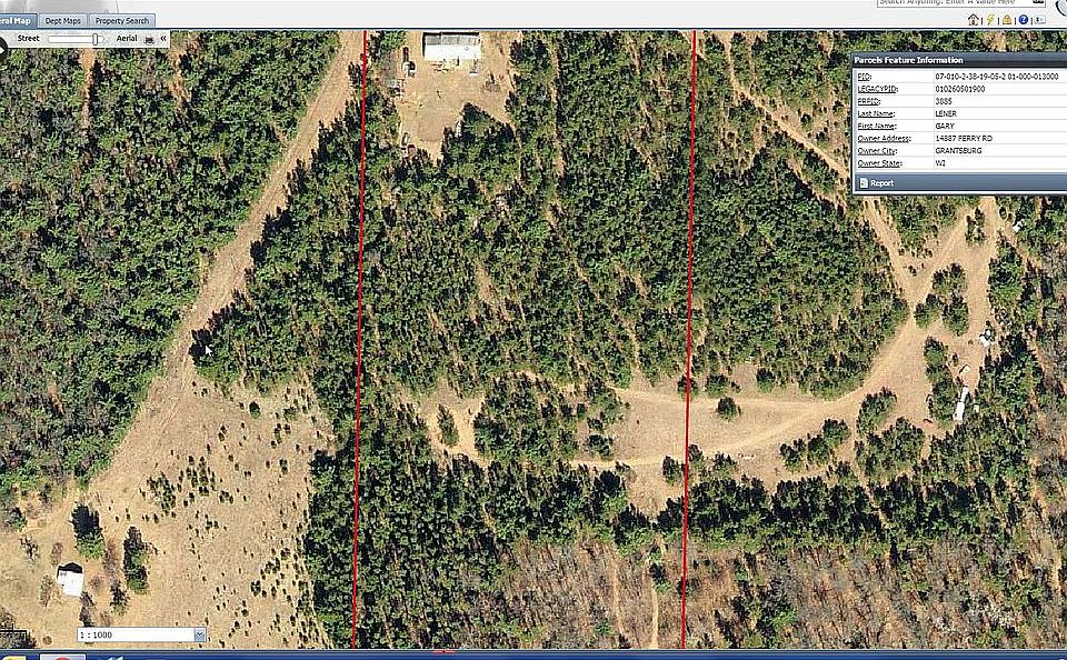 Aerial view of our property