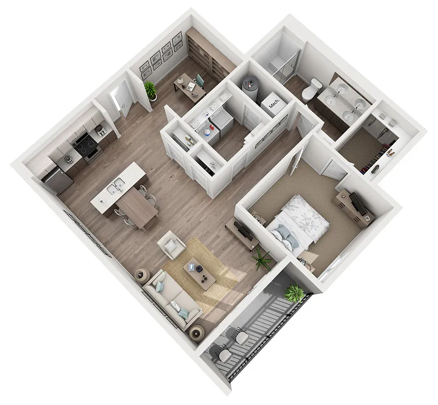 Floor plan Dolce - One Bedroom