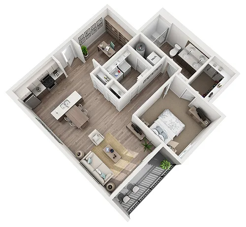 Floor plan Dolce - One Bedroom