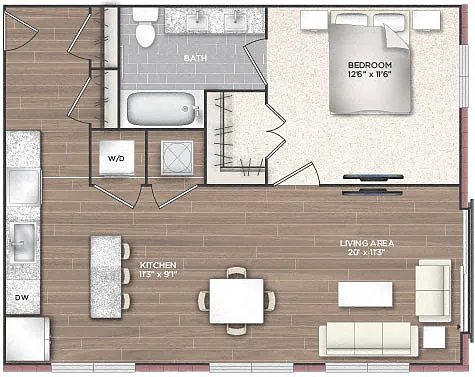 Floor plan 1R