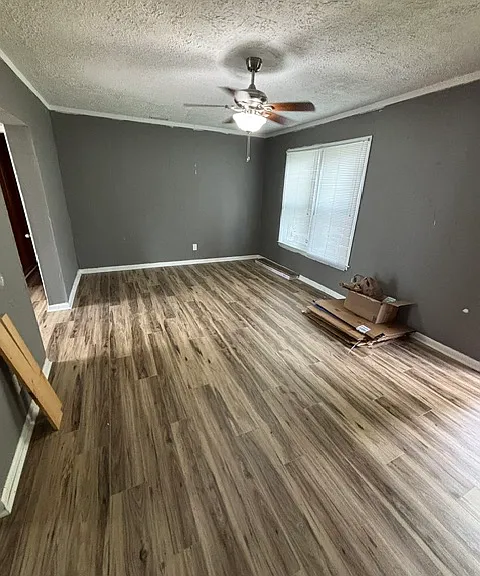 Living room (new floors, being repainted soon.)