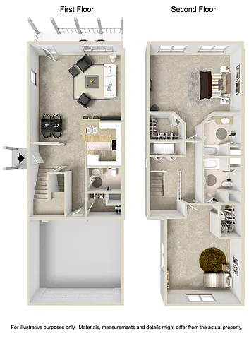 Floor plan Two Bedroom Townhouse