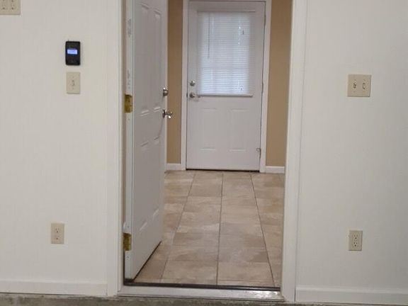 Garage into laundry view