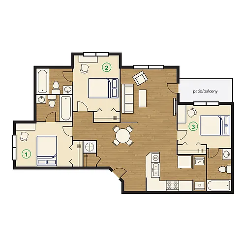 Floor plan 3X3