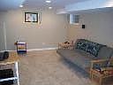 newly finish basement entertainment room