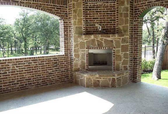 The Riley Covered Patio with fireplace and media hookup