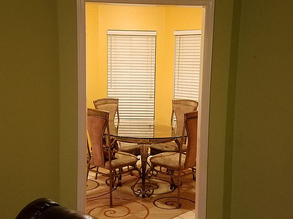 looking into the dining room