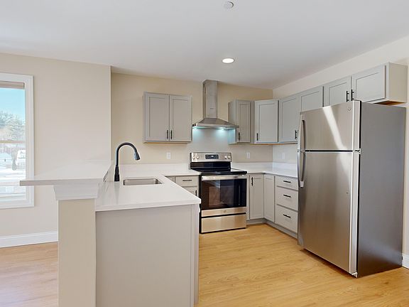 Kitchen, with brand new stainless steel appliances