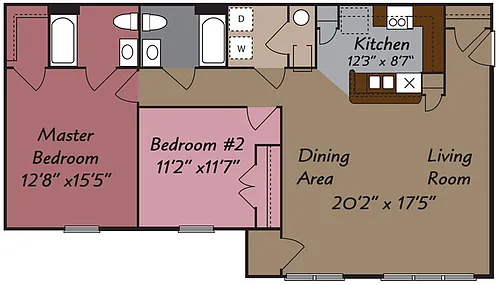 Floor plan 2 Bedroom