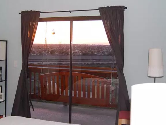 Double slider to balcony