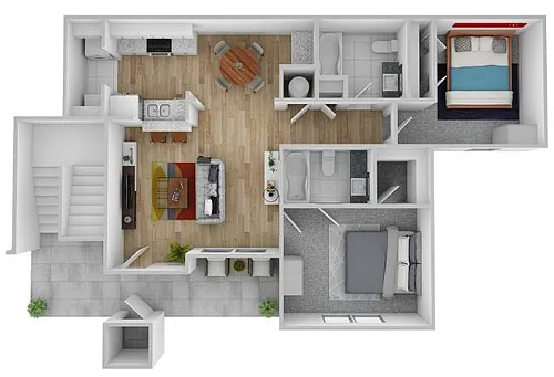 Floor plan Two Bedroom