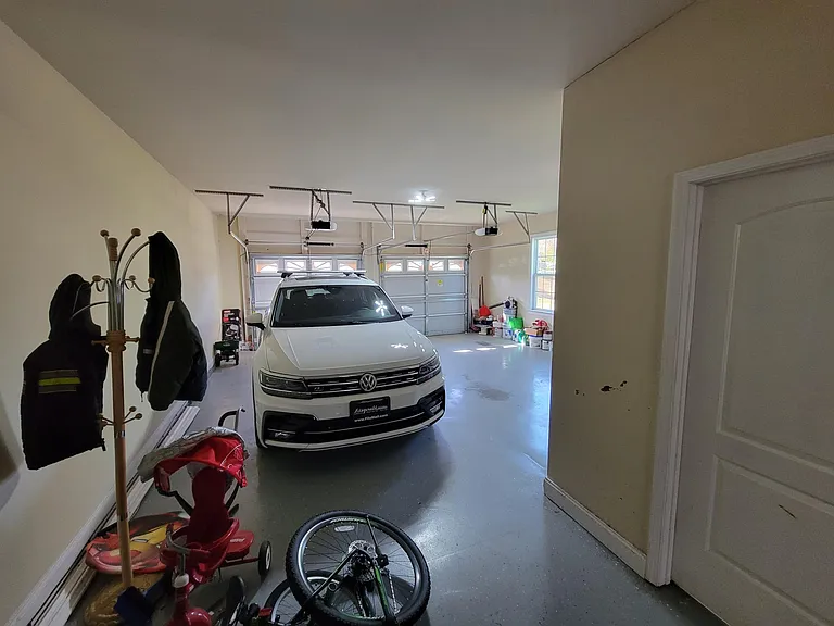 two cars garage with built in storage room