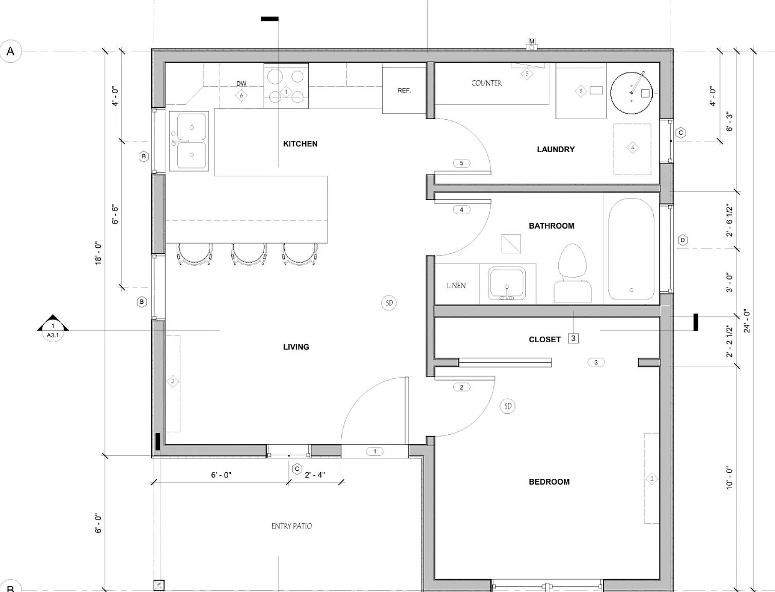 1 bed, 552 sqft, $2,000 — Photo 3