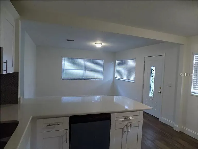 This without furniture and old wood flooring. Now have updated new floor