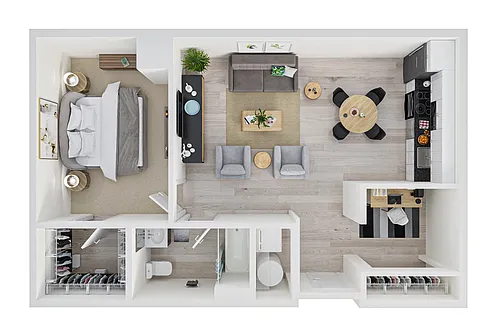 Floor plan 1X1 C