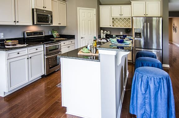 spacious countertops and walk-in pantry