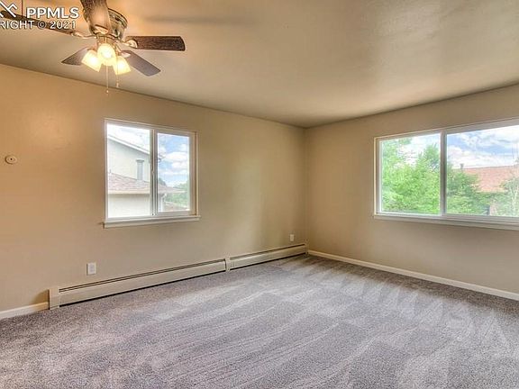 Living room with large windows