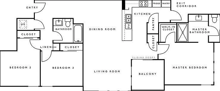 C1 floor plan Ascent at Campus Life
