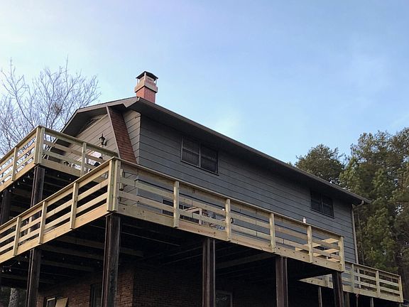 Side of house while finishing improvements