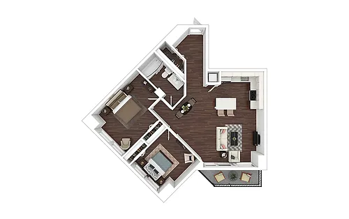 Floor plan B7 - Renovated