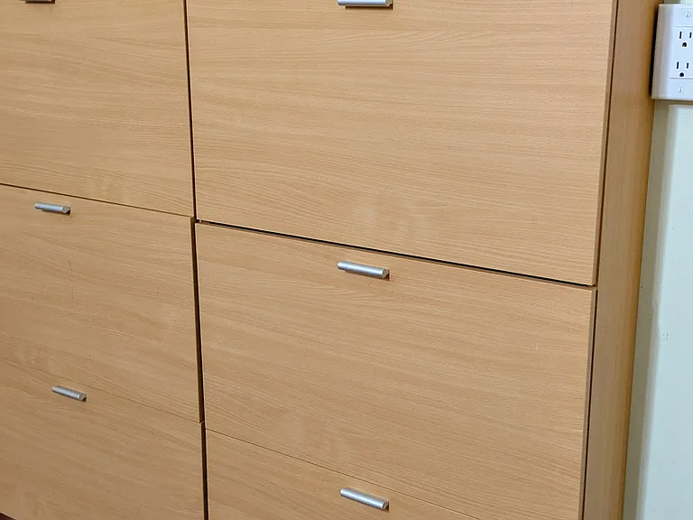 Space saving show storage units