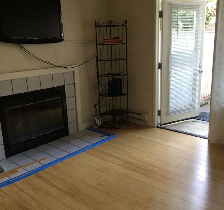 All bamboo flooring. No carpets. Walls will be freshly painted