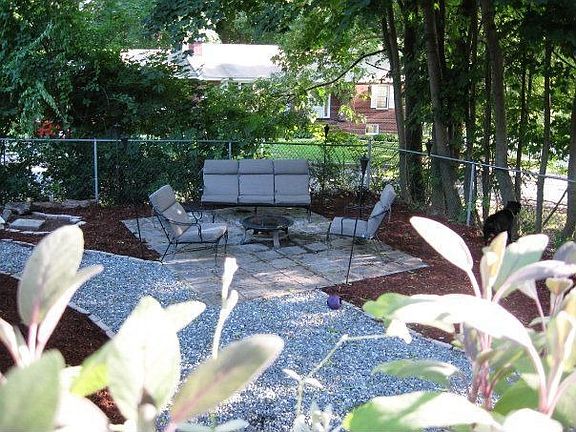 No maintenance landscaped backyard 