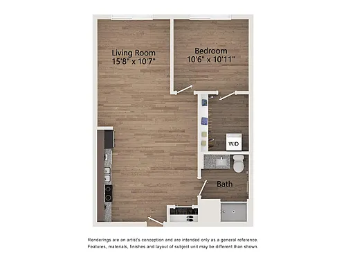 Floor plan One Bedrooms