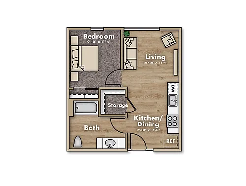Floor plan 1 Bedroom