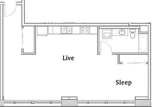 Floor plan Studio R