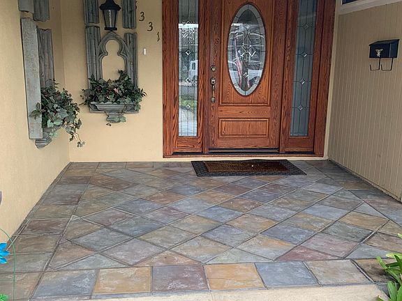 Spacious front porch entrance
