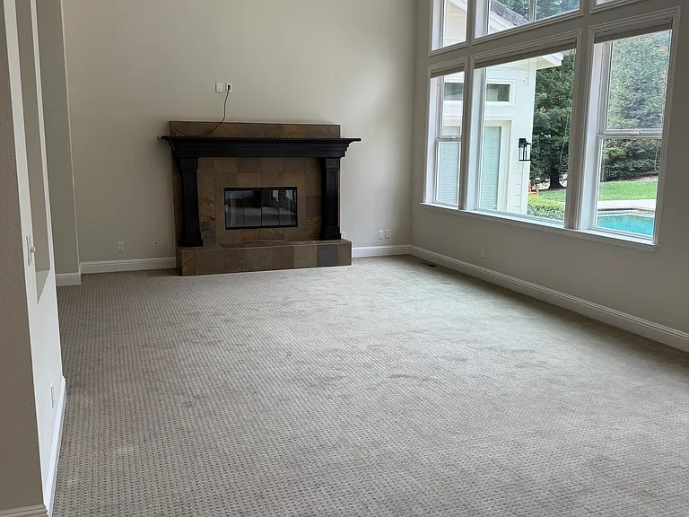 Living room fireplace