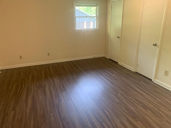 Master bedroom with double closets
