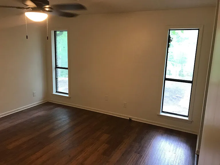 Master bedroom looking out over the back yard.