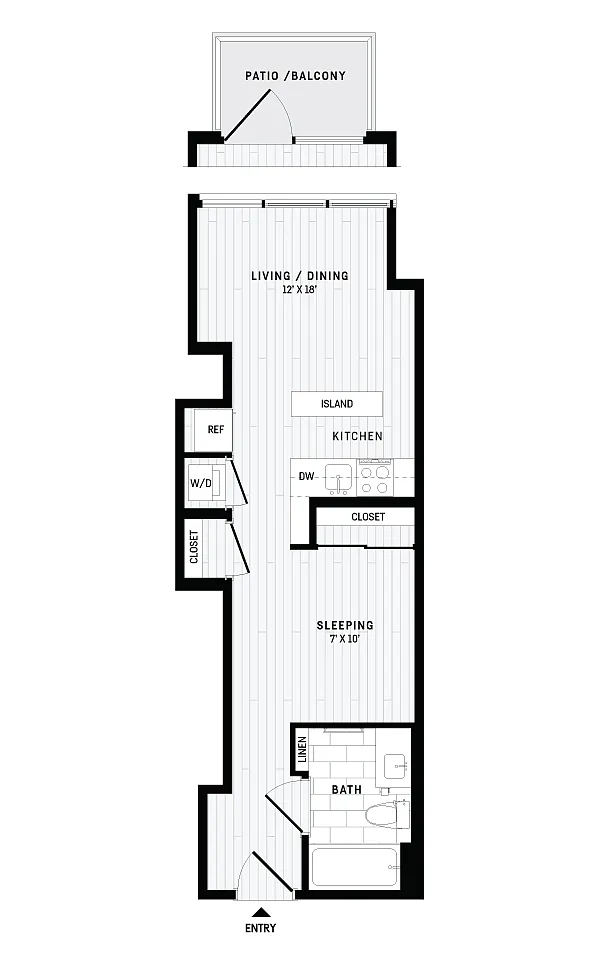 Floor plan Studio-A2A IZ