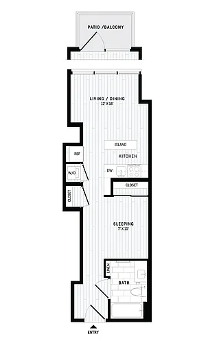 Floor plan Studio-A2A IZ