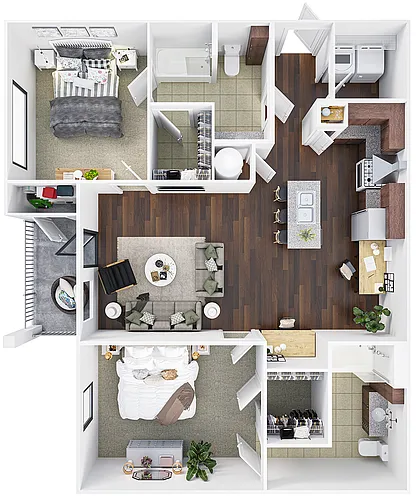 Floor plan Two Bedroom