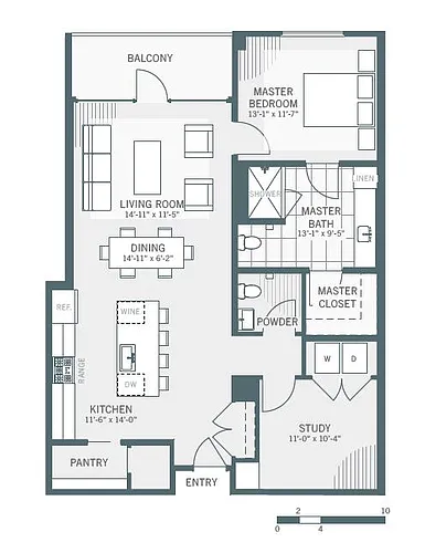 Floor plan 1 Bedroom