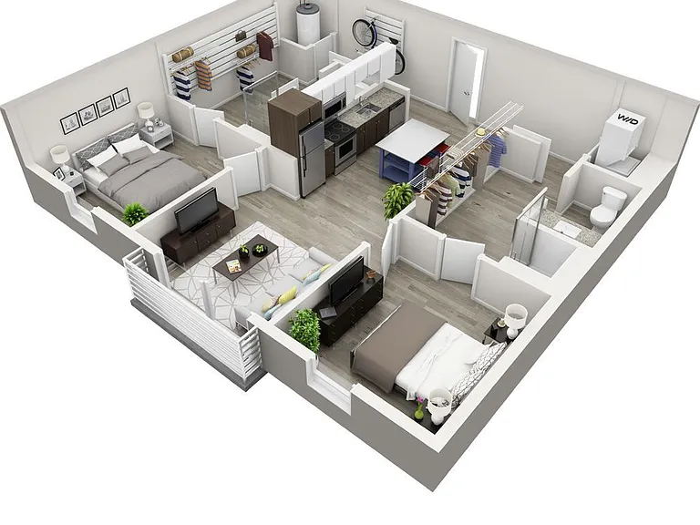 Novel NoDa - B1 - 2 Beds - 2 Baths - 979 Sq. ft.