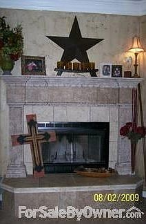 Woodburning fireplace