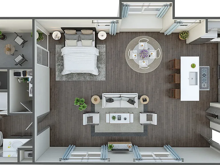 Discover your new home in this stylish apartment featuring contemporary open-concept design. Discover your new home in this stylish apartment featuring contemporary open-concept design.