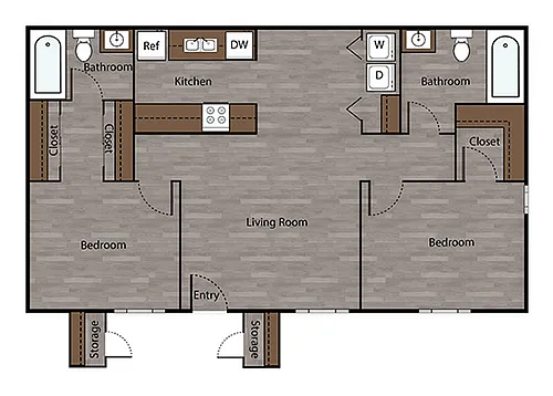 Floor plan Two Bedroom