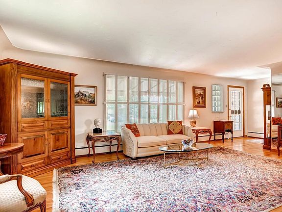 Coved ceilings and large windows.