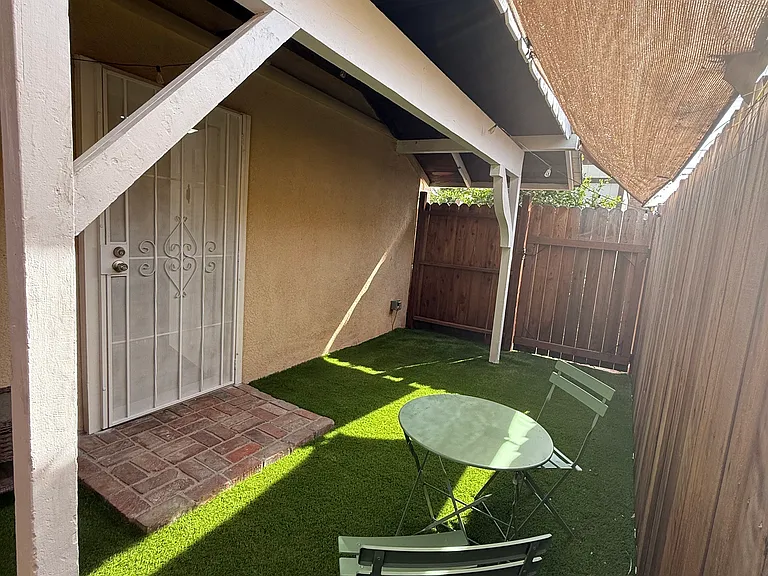 Private Patio with Luxury Turf