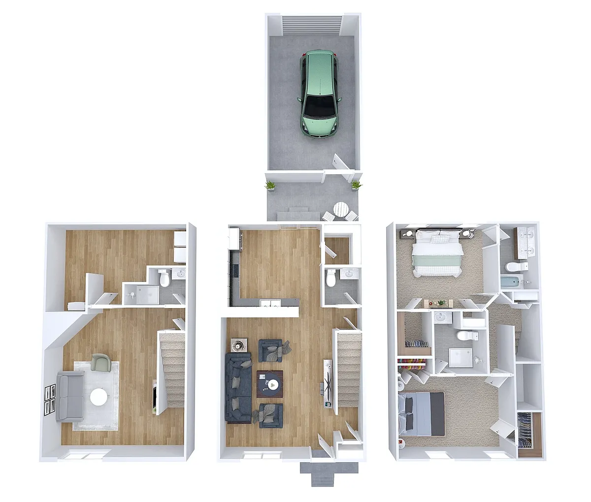 Floor plan 2 Bedroom 2.5 Bathroom
