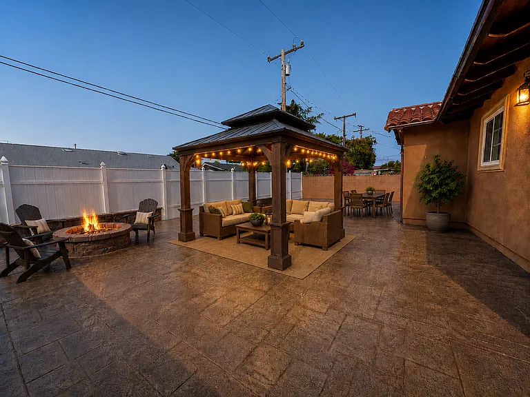 Backyard - Virtually staged with furniture