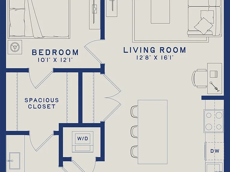 A13 | 1x1 | 740 sq ft A13 | 1x1 | 740 sq ft